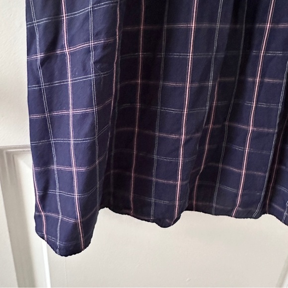 Old Navy Blue Plaid Waist-Defined Flutter-Sleeve Dress Women’s Size Large EUC - Picture 13 of 15